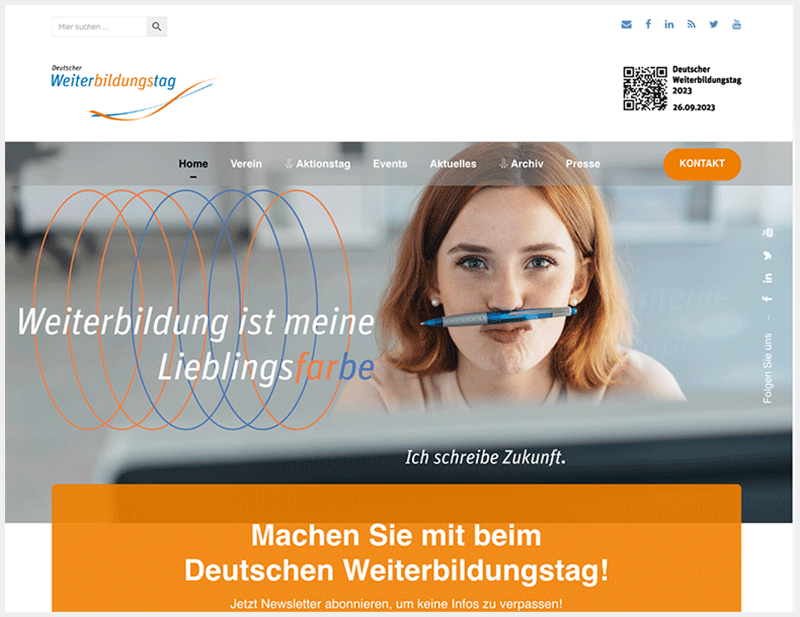 Website des Deutschen Weiterbildungstages