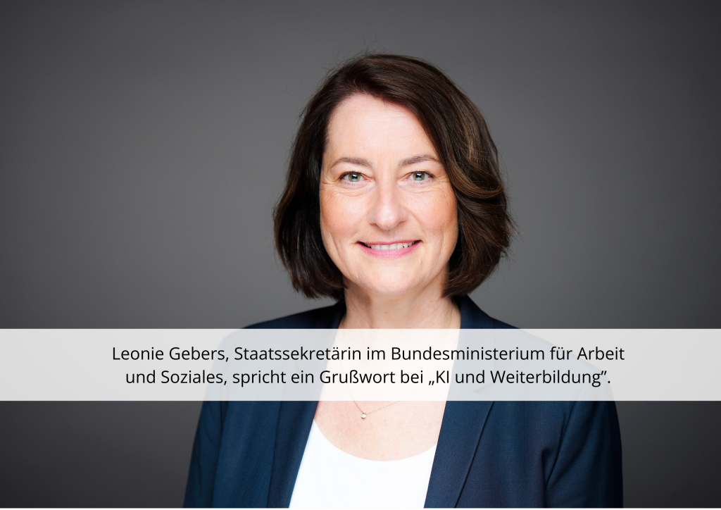 Staatsekretärin Leonie Gebers ist Speakerin bei „KI und Weiterbildung“